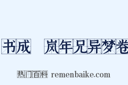 书成伾岚年兄异梦卷是什么意思的图片